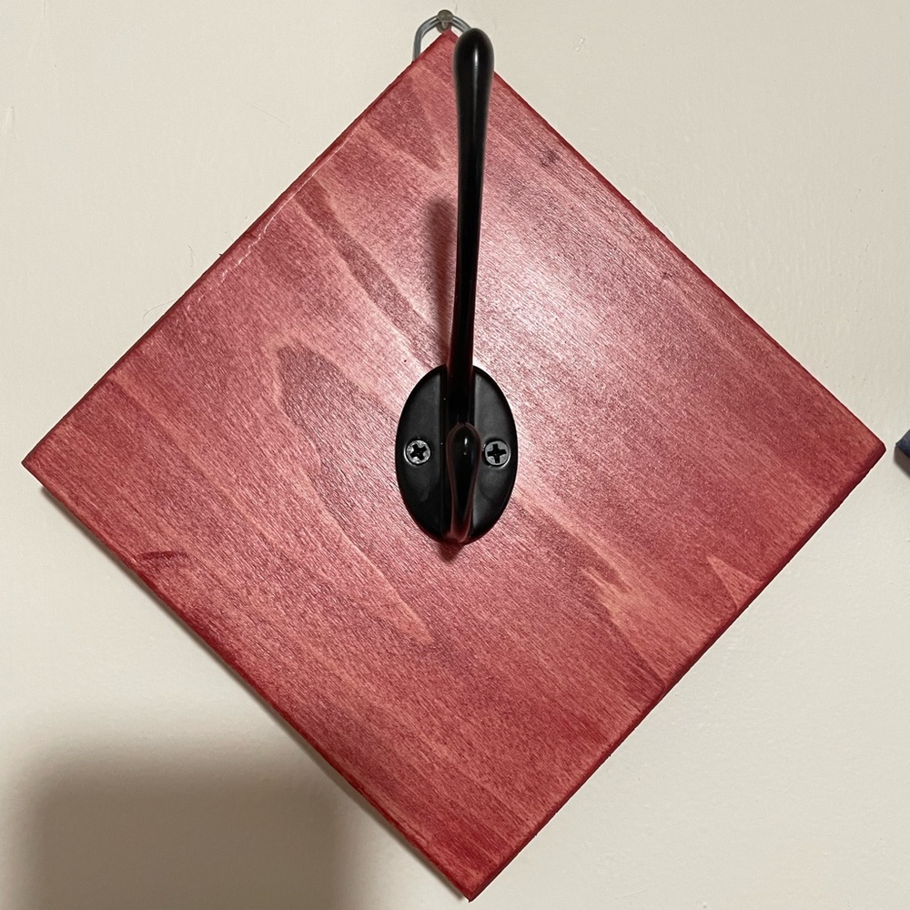 Red Wooden Robe Hook